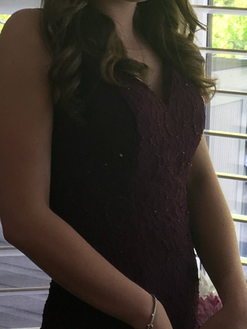 Morillee Madeline Gardner Prom Dress, Colour Eggplant, Size 2